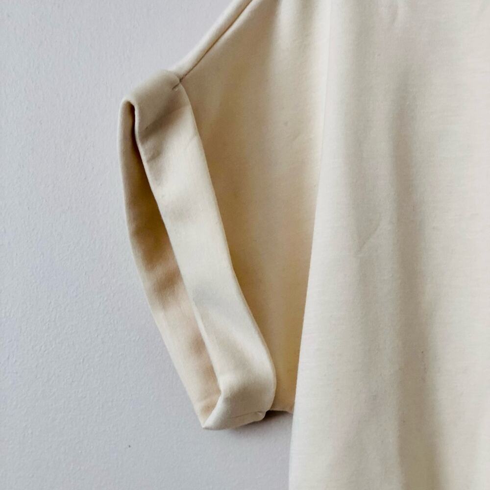Artelier Nicole Miller Casual Shirt Hooded Cream Mini Dress Women’s Size S NWOT - Picture 5 of 9